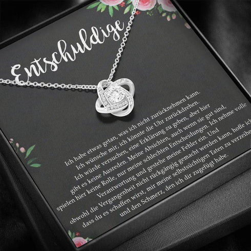 "Entschuldigung aus meinem Herzen" Halskette - Entschuldige